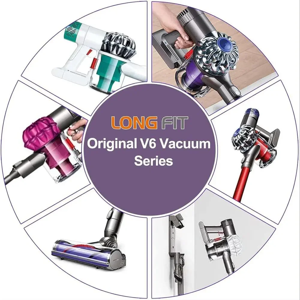 LONG FIT V6 DC62 Battery Replacement 6500mAh Compatible w Dyson V6 Animal V6 - Picture 4 of 7